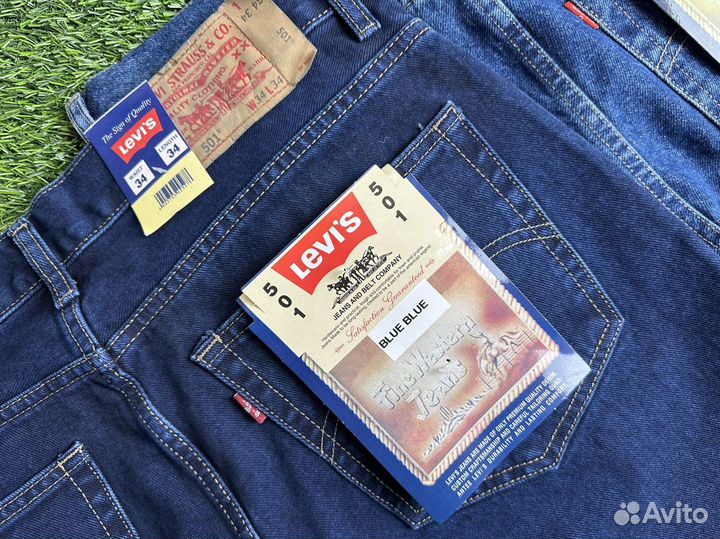 Джинсы мужские Levis 501 Плотный хлопок