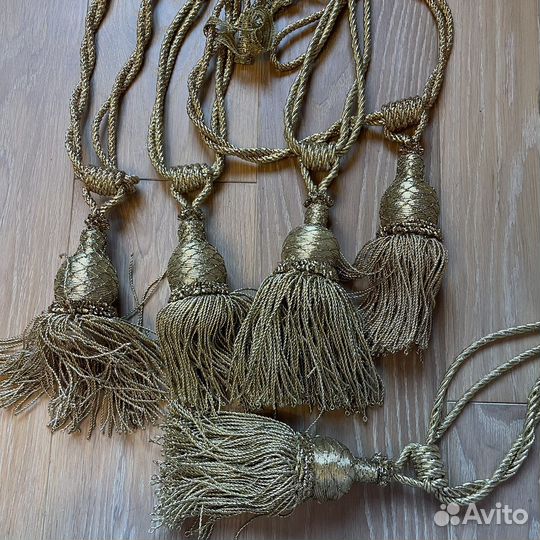 Кисти для штор золотые 5шт