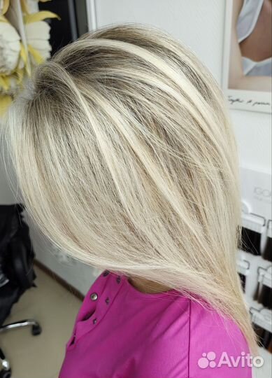 Сложное окрашивание мелирование эиртач блонд