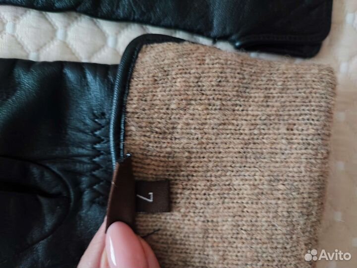 Перчатки женские Labbra кожаные новые длинные р 7