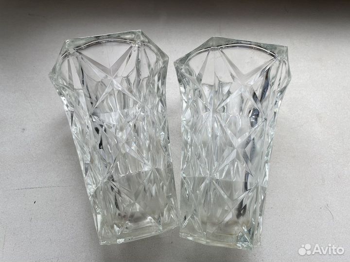 Хрустальные советские тяжелые вазы