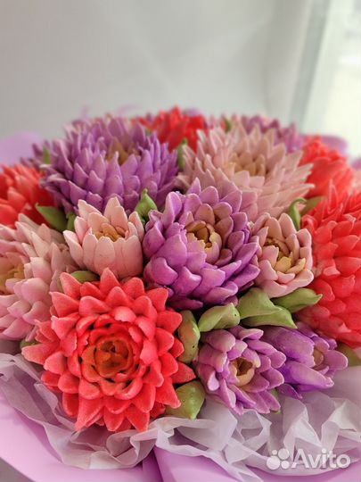 Вкусный букет из зефира для мамы на день рождения