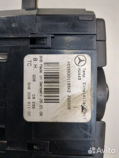 Переключатель отопителя Mercedes Vito W639, 2006