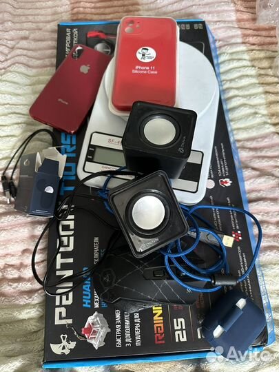 Клавиатура и мышка, колонки, наушники, весы