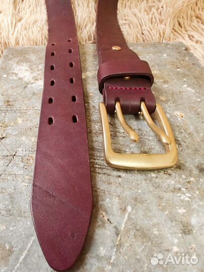 Ремень из натуральной кожи ручной работы