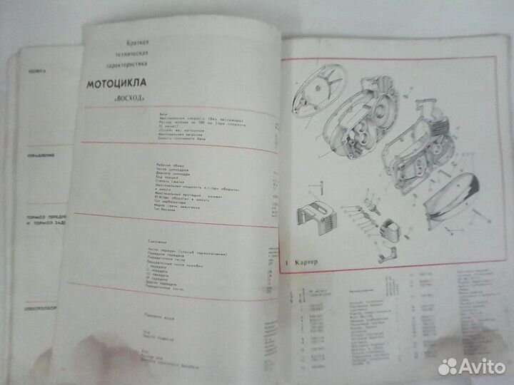 Мотоциклы М-105,Восход Каталог деталей