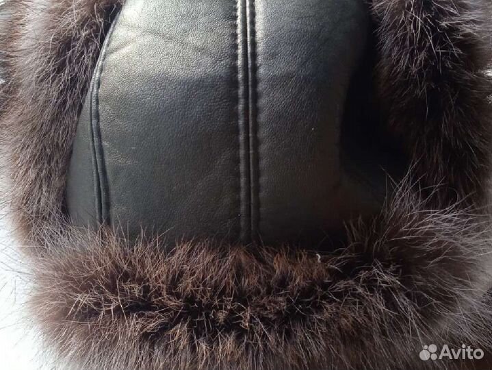 Шапка ушанка из енота