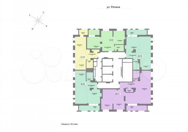 2-к. квартира, 56,8 м², 24/31 эт.