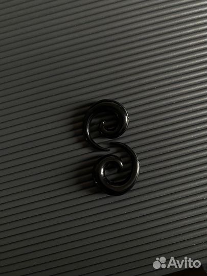 Растяжки для ушей 1см черные