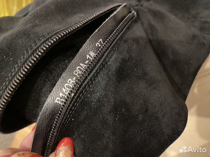 Сапоги ботфорты замша натуральная р37