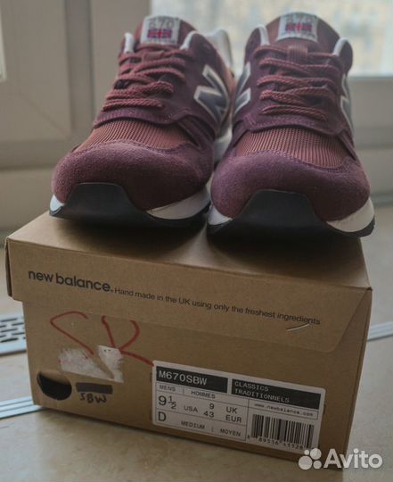 Кроссовки New Balance 670 9.5US Made in UK Орига