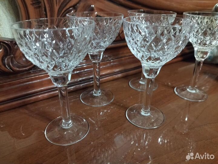 Фужеры Ромбовая сетка лзхс хрусталь СССР