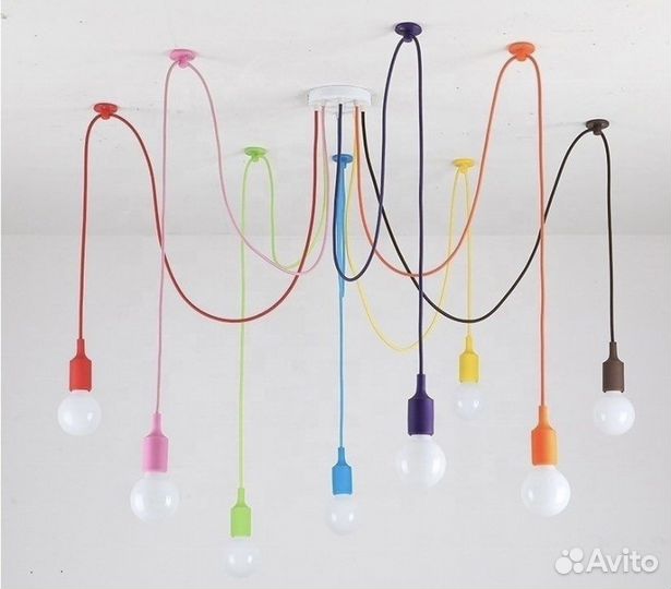 Люстра цветная для детской