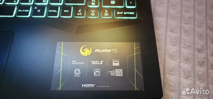 Ноутбук MSI alpha 15