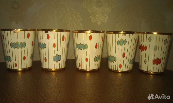 Набор 6 стопок 35 мл перегородчатая эмаль СССР