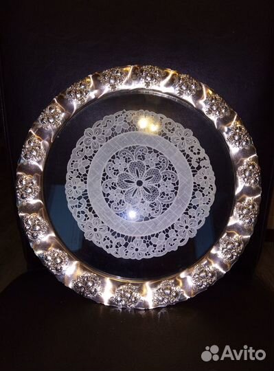 Старый Поднос Серебрение