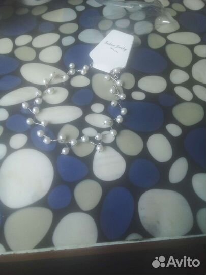 Ожерелье на шею из искуственого жемчуга