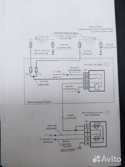 Комплект подключения птф Лада Приора Гранта