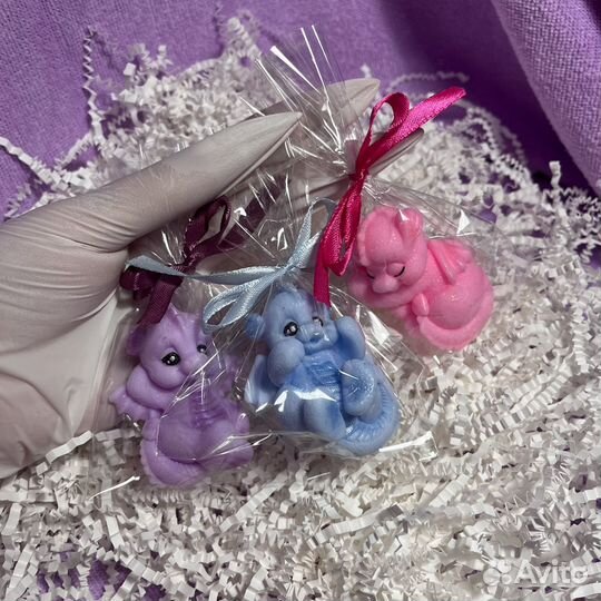 Мыло ручной работы новогоднее, подарок клиентам