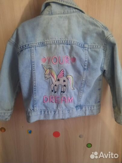 Джинсовая куртка для девочки 86- 92