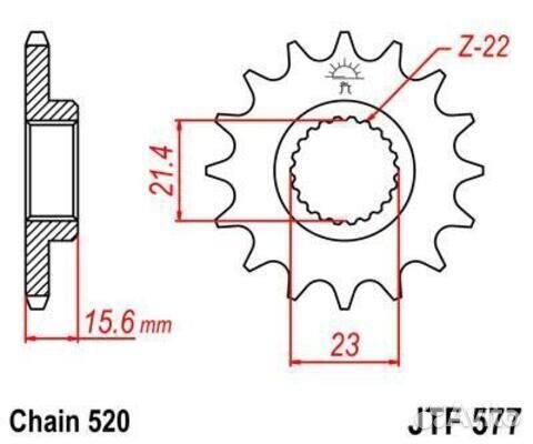 Звезда ведущая JTF577 15RB