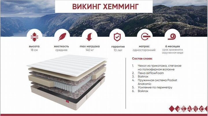 Матрас от Аскона-век Викинг