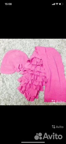 Комплект детский шарф и шапка новый