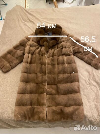 Норковая шуба, воротник соболь, как новая