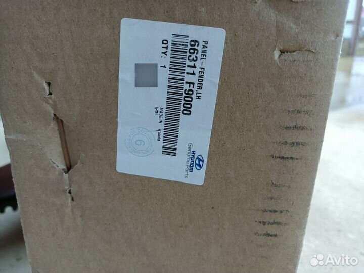 Крыло переднее левое hyundai solaris