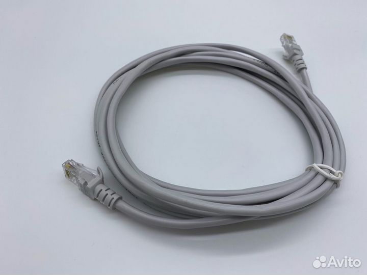 Кабель для интернета/3м/литой/серый/RJ45