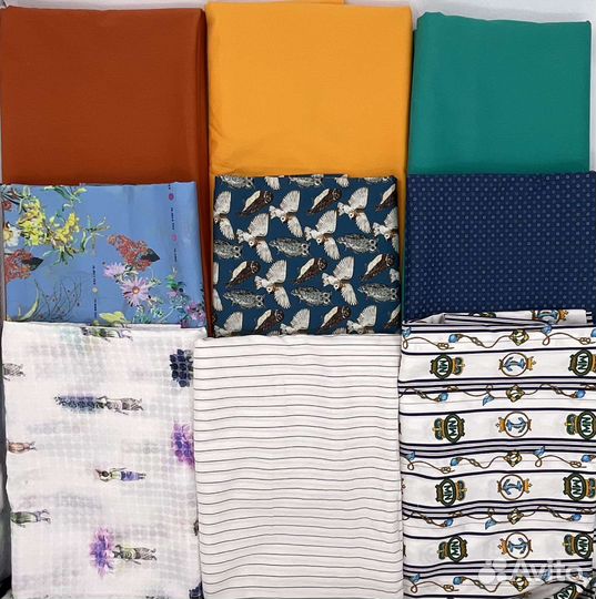 Отрезы тканей сорочечные и х/б разные #6