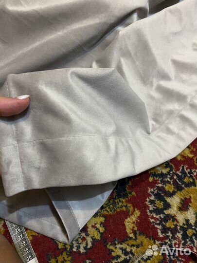 Шторы портьеры бархат жемчужный