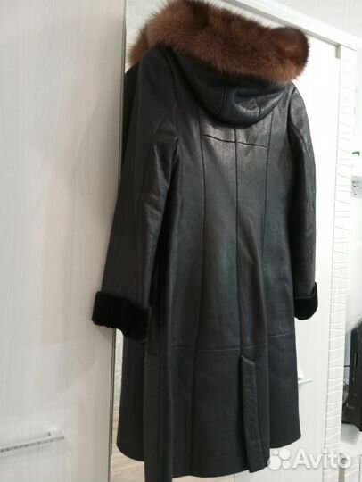 Дубленка натуральная женская длинная 44 46
