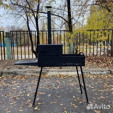 Мангал с печкой под казан 4мм