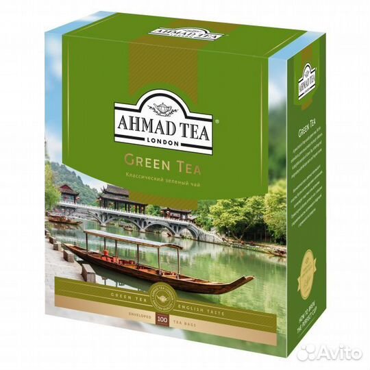 Чай Ахмад Green 100 пакетиков
