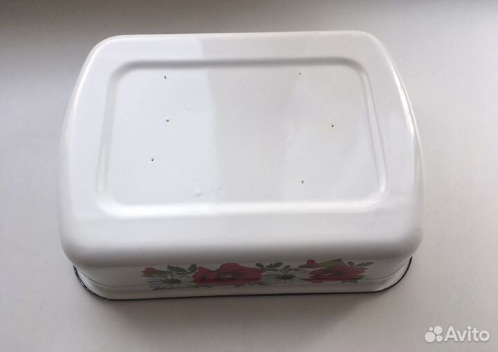 Контейнер пищевой эмалированный с крышкой
