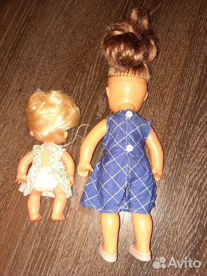 Советская кукла и пупс гдр