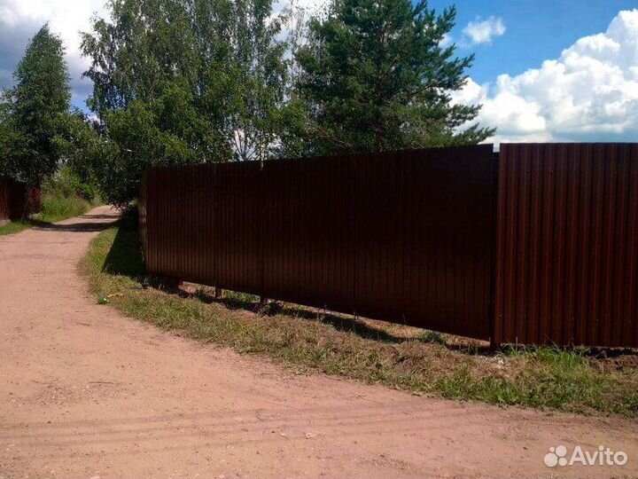 Металлический забор профлист