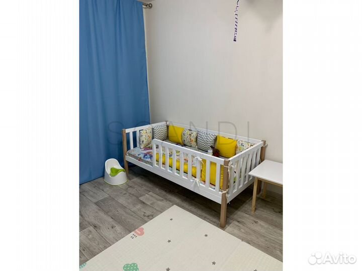 Детская кровать Наоми с бортом из бука