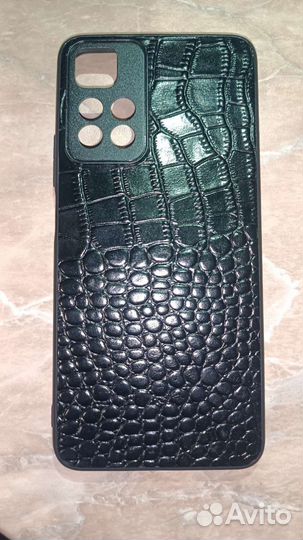 Чехол натур. кожа Xiaomi Redmi Note 11 pro China