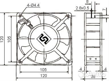 Вентилятор осевой