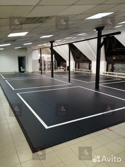 Борцовский ковер 6х6 двухцветный карманы