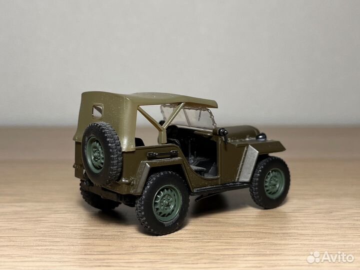Модель Газ 67 Б военный внедорожник 1:43