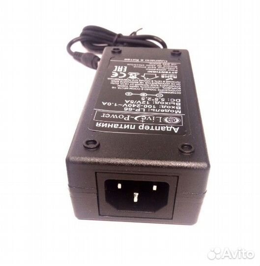 Блок питания 12В, 5000мА, штекер 5,5х2,5мм, LP-66