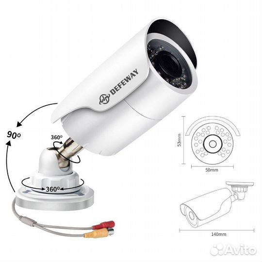 Камера Full HD 1080p 2mP Defeway C106H1