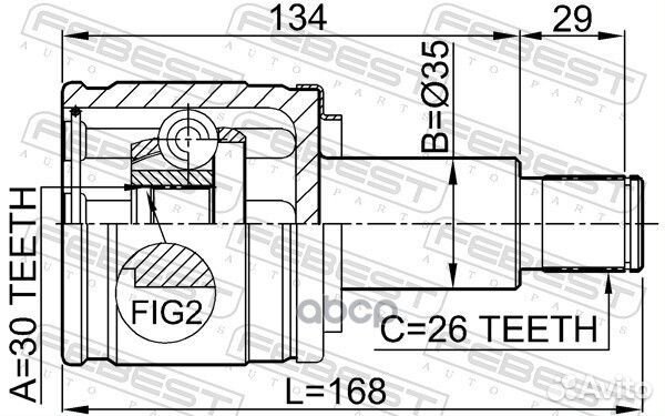 Шрус внутренний правый 30X35X26 0711-XL7RH Febest