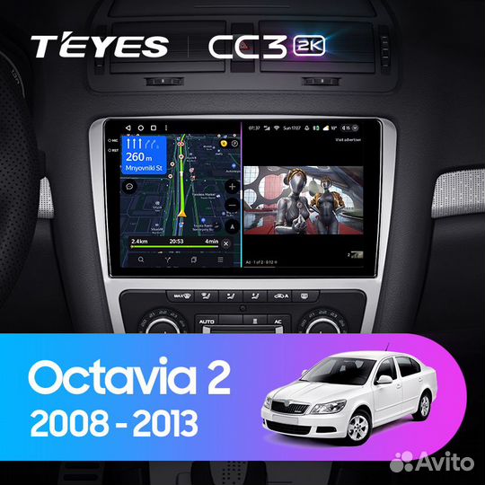 Магнитола Teyes CC3 2K 3/32 Skoda Octavia A5