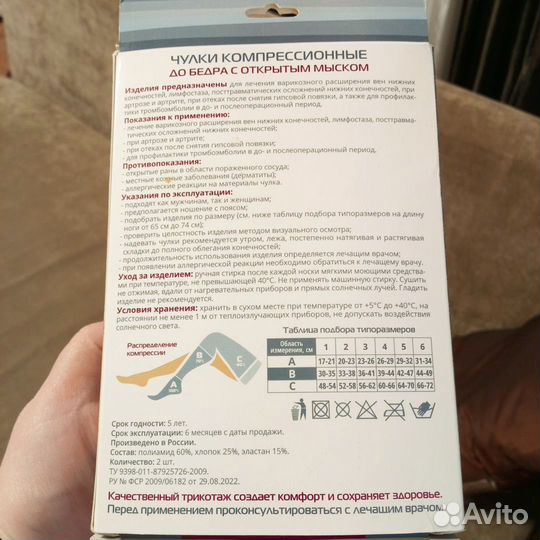 Компрессионные чулки 2 класс