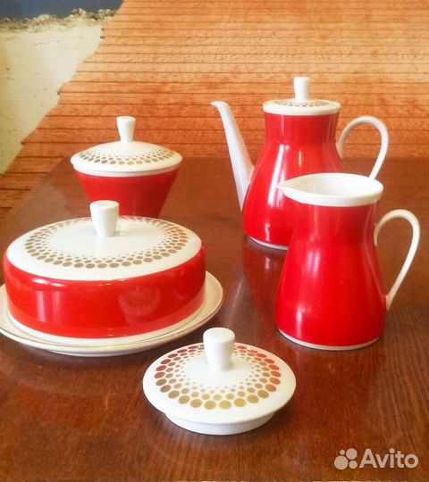 Чайно-кофейный сервиз Freiberger Porzellan (ГДР)