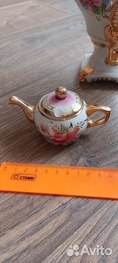 Самовар фарфоровый гжель